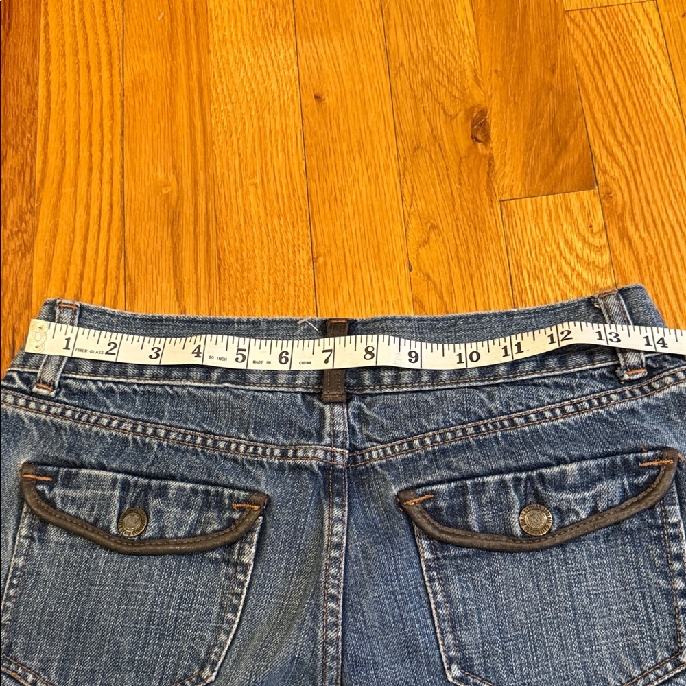 Abercrombie & Fitch Bootcut Jeans Y2K Low Rise Dark Wash Size 2 - Picture 6 of 7